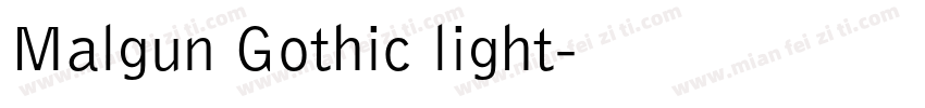Malgun Gothic light字体转换